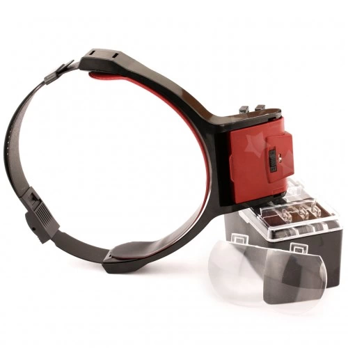 Lens Takmalı 4 Lens , Led Lambalı Şapka Tip Büyüteç - Lisinya Lens Takmalı 4 Lens , Led Lambalı Şapka Tip Büyüteç - Lisinya