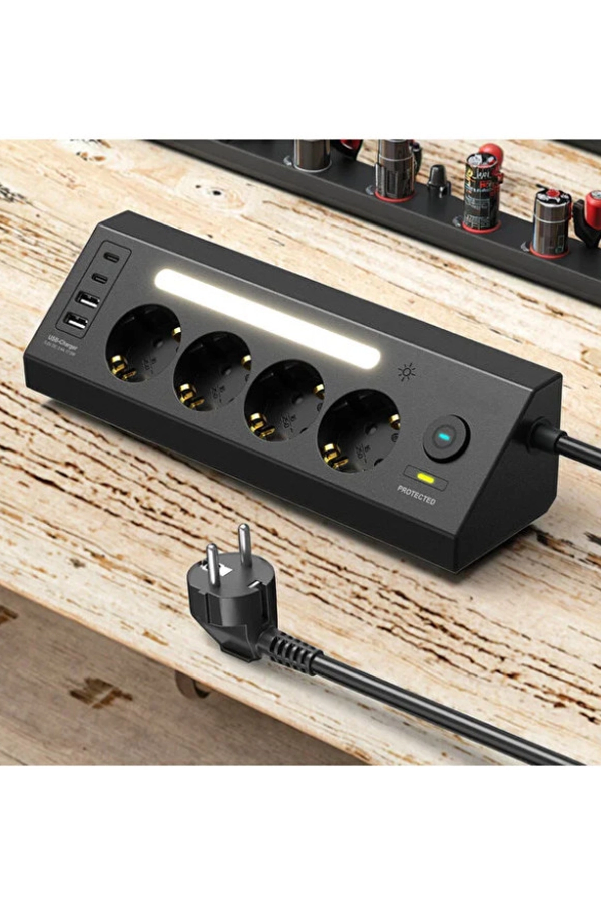 Lp764 Çoklu Gece Lambalı Priz Yüksek Gerilim Korumalı 4’lü Priz 2xusb 2xtype-c Çıkışlı Grup Priz Çoğaltıcı - Lisinya Lp764 Çoklu Gece Lambalı Priz Yüksek Gerilim Korumalı 4’lü Priz 2xusb 2xtype-c Çıkışlı Grup Priz Çoğaltıcı - Lisinya