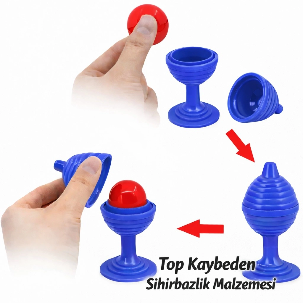 Mavi Renk Sihirli Kupa Top Kaybetme Oyunu 7 Cm - Lisinya