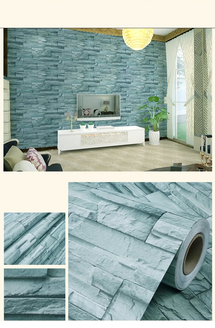 Mavi Tuğla Taş Desenli Kendinden Yapışkanlı 3d Duvar Raf Kapı Kaplama Kağıdı 3 Metre 60 Cm - Lisinya Mavi Tuğla Taş Desenli Kendinden Yapışkanlı 3d Duvar Raf Kapı Kaplama Kağıdı 3 Metre 60 Cm - Lisinya