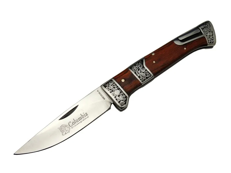 Mb3936a Kahverengi Av / Kamp Çakısı 20cm- Manuel, İşlemeli, Kemerlikli, Ahşap Sap - Lisinya Mb3936a Kahverengi Av / Kamp Çakısı 20cm- Manuel, İşlemeli, Kemerlikli, Ahşap Sap - Lisinya