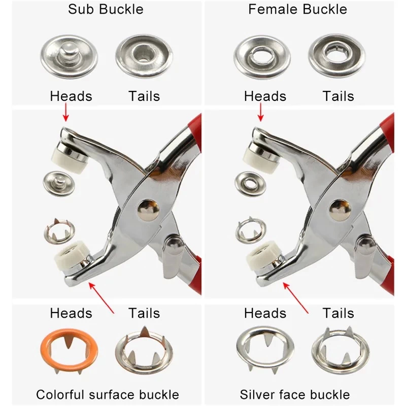 Metal Çıtçıtlı Düğme Pensesi Ve Düğmesi (25 Set) - Lisinya Metal Çıtçıtlı Düğme Pensesi Ve Düğmesi (25 Set) - Lisinya