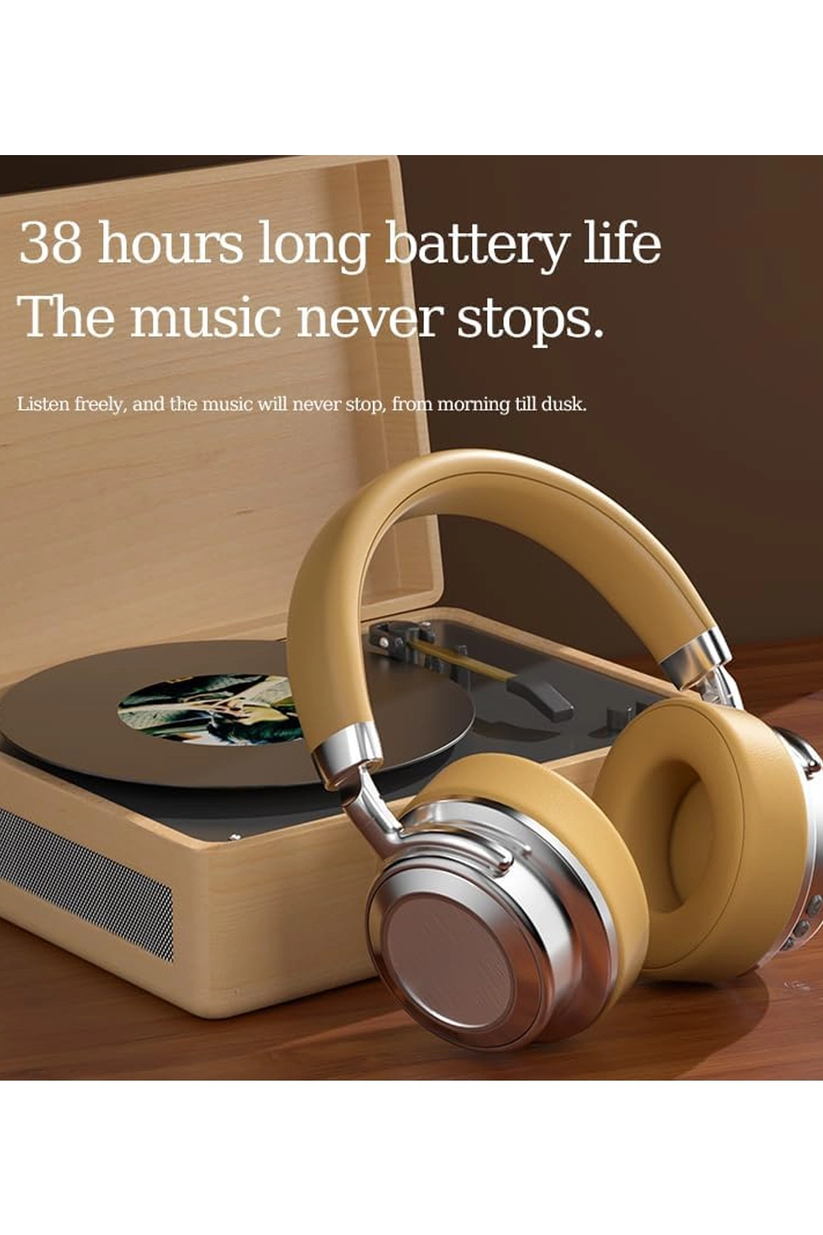 Metal Kulak Üstü Kablosuz Bluetooth Kulaklık Hybrid Anc Type-c Hızlı Şarj Bluetooth 6.0 - Lisinya