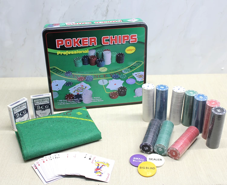 Metal Kutulu 500 Chip Ve 2 Adet İskambil  Kağit Setine Sahip Poker Oyunu Alk3540 - Lisinya