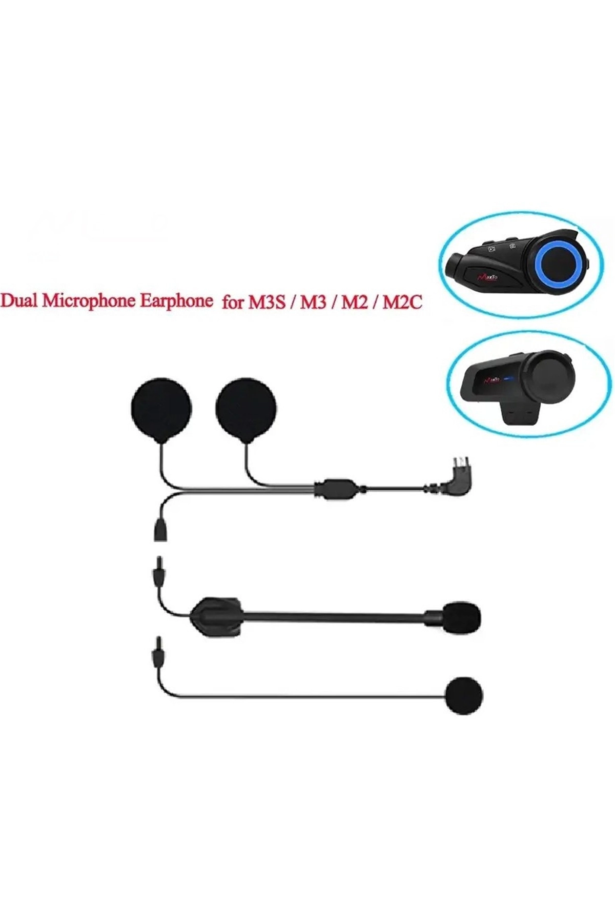 Mikrofonlu Motosiklet Kaskı Kulaklığı Tam/yarım Yüz Kaskları İçin 2’si 1 Arada Kulaklık Seti - Lisinya