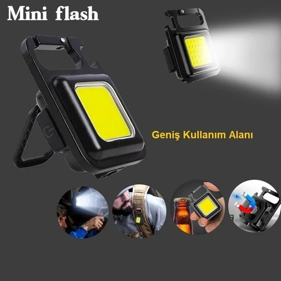 Mini 30 Ledli Mıknatıslı Anahtarlık Flash Kamp Lambası Askılı Kapak Açacaklı Şarjlı Fener - Lisinya Mini 30 Ledli Mıknatıslı Anahtarlık Flash Kamp Lambası Askılı Kapak Açacaklı Şarjlı Fener - Lisinya