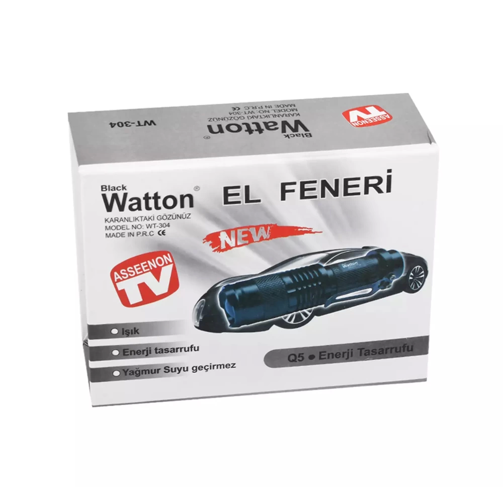 Mini Güçlü Şarjlı Pilli El Feneri  Wt-304 - Lisinya