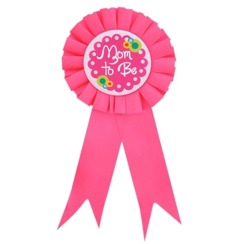 Mom To Be Yazılı Rozet Pembe Renk - Lisinya