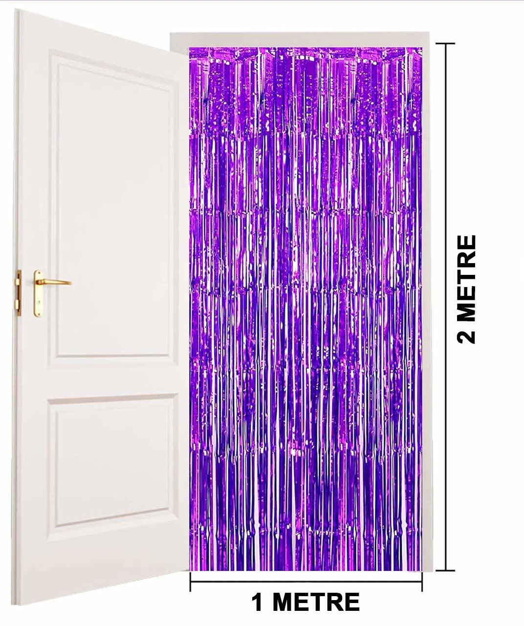 Mor Renk Ekstra Metalize Parlak Saçaklı Arka Fon Perde İthal A Kalite 1x2 Metre - Lisinya Mor Renk Ekstra Metalize Parlak Saçaklı Arka Fon Perde İthal A Kalite 1x2 Metre - Lisinya