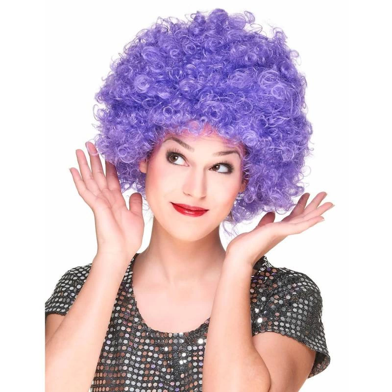 Mor Renk Kıvırcık Afro Bonus Peruk Parti Peruğu - Lisinya Mor Renk Kıvırcık Afro Bonus Peruk Parti Peruğu - Lisinya