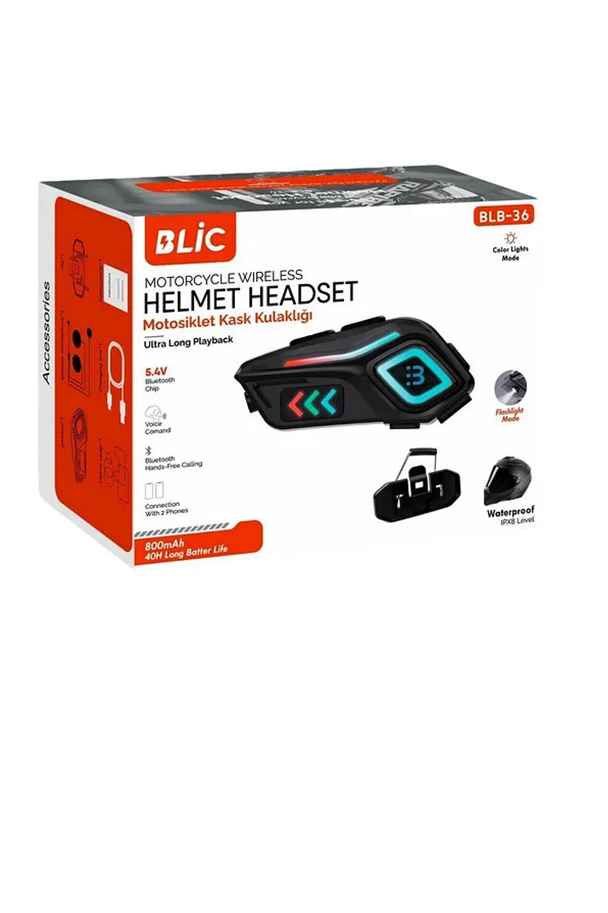 Motor Kask Kulaklık Rgb Modlu Motosiklet Kulaklık Su Geçirmez 5.4 Bluetooth Intercom Blb_36 - Lisinya Motor Kask Kulaklık Rgb Modlu Motosiklet Kulaklık Su Geçirmez 5.4 Bluetooth Intercom Blb_36 - Lisinya