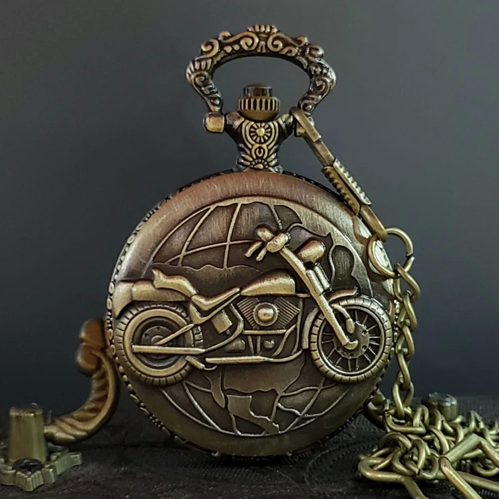 Motor Tasarımlı Köstekli Antika Saat - Lisinya Motor Tasarımlı Köstekli Antika Saat - Lisinya
