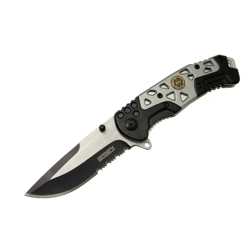 Mx10 Gri Testereli Outdoor Çakı 21 Cm - Otomatik, Perçinli - Lisinya Mx10 Gri Testereli Outdoor Çakı 21 Cm - Otomatik, Perçinli - Lisinya