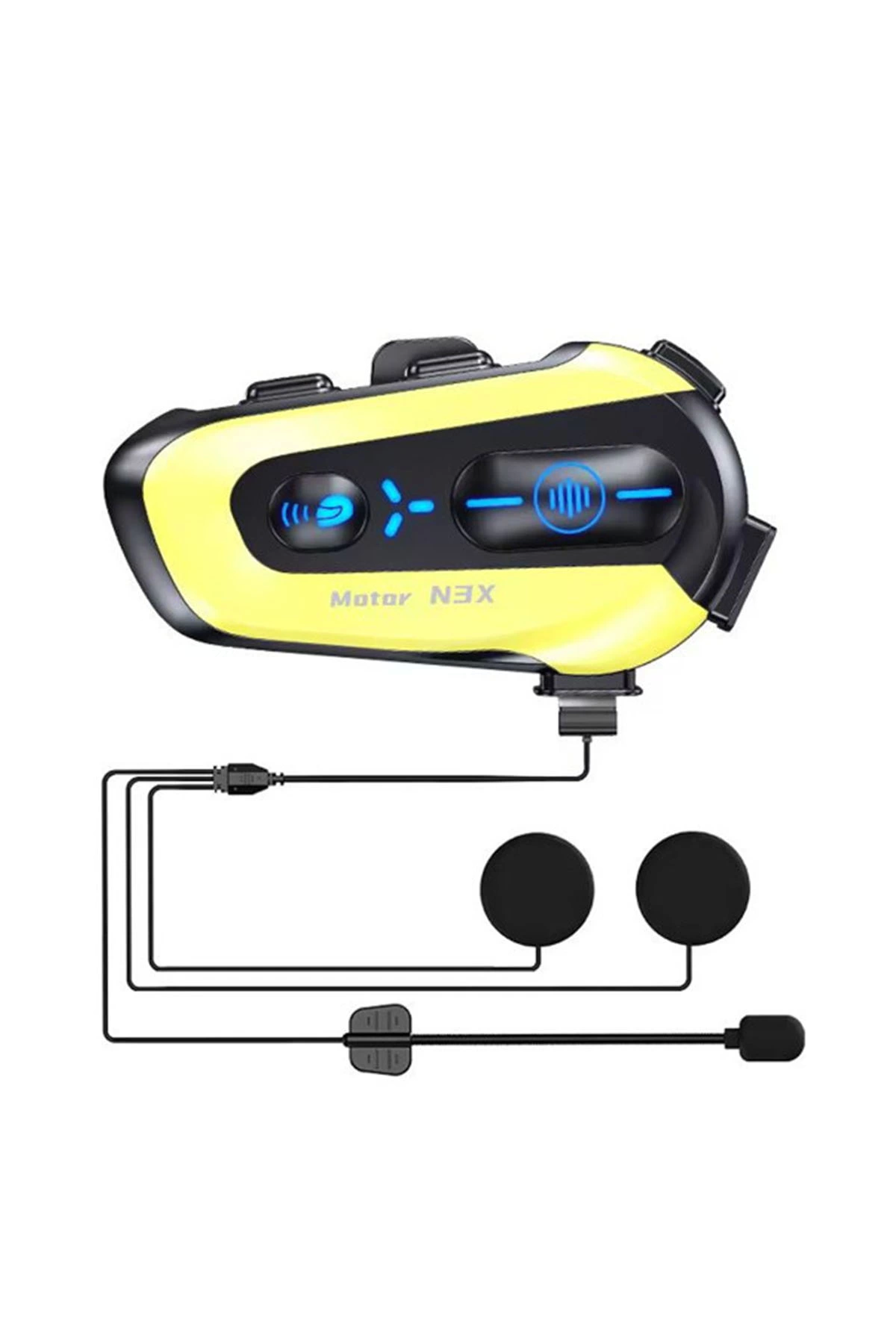 N3x Rgb Işıklı Intercom 3 Kişi Bağlantılı 1000mah Motosiklet Bluetooth Kulaklık Seti - Lisinya