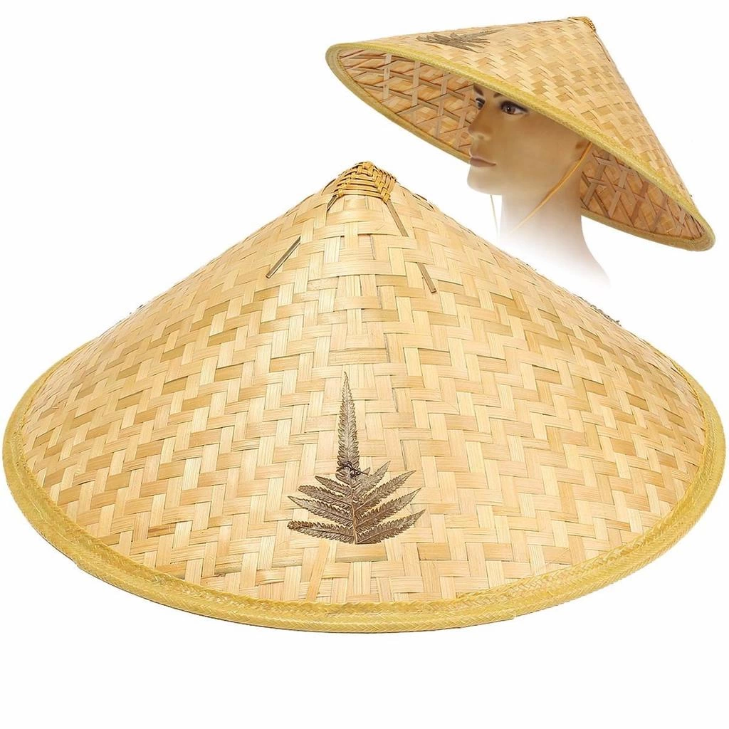 Naturel Renk Cambodia Kamboçyalı Vietnam Şapkası Pvc Hasır - Lisinya