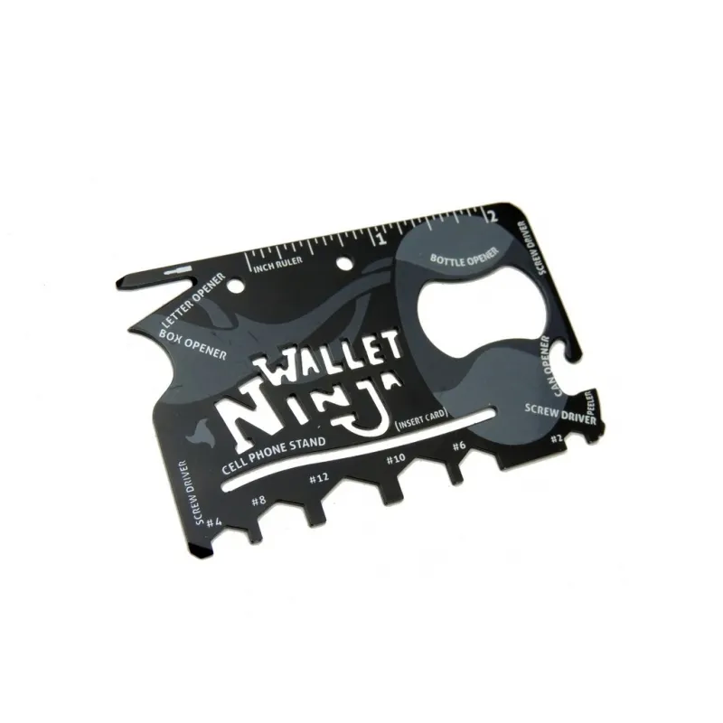Ninja Wallet Survival Acil Durum Kiti / Kartı - 18 İn 1 - Lisinya
