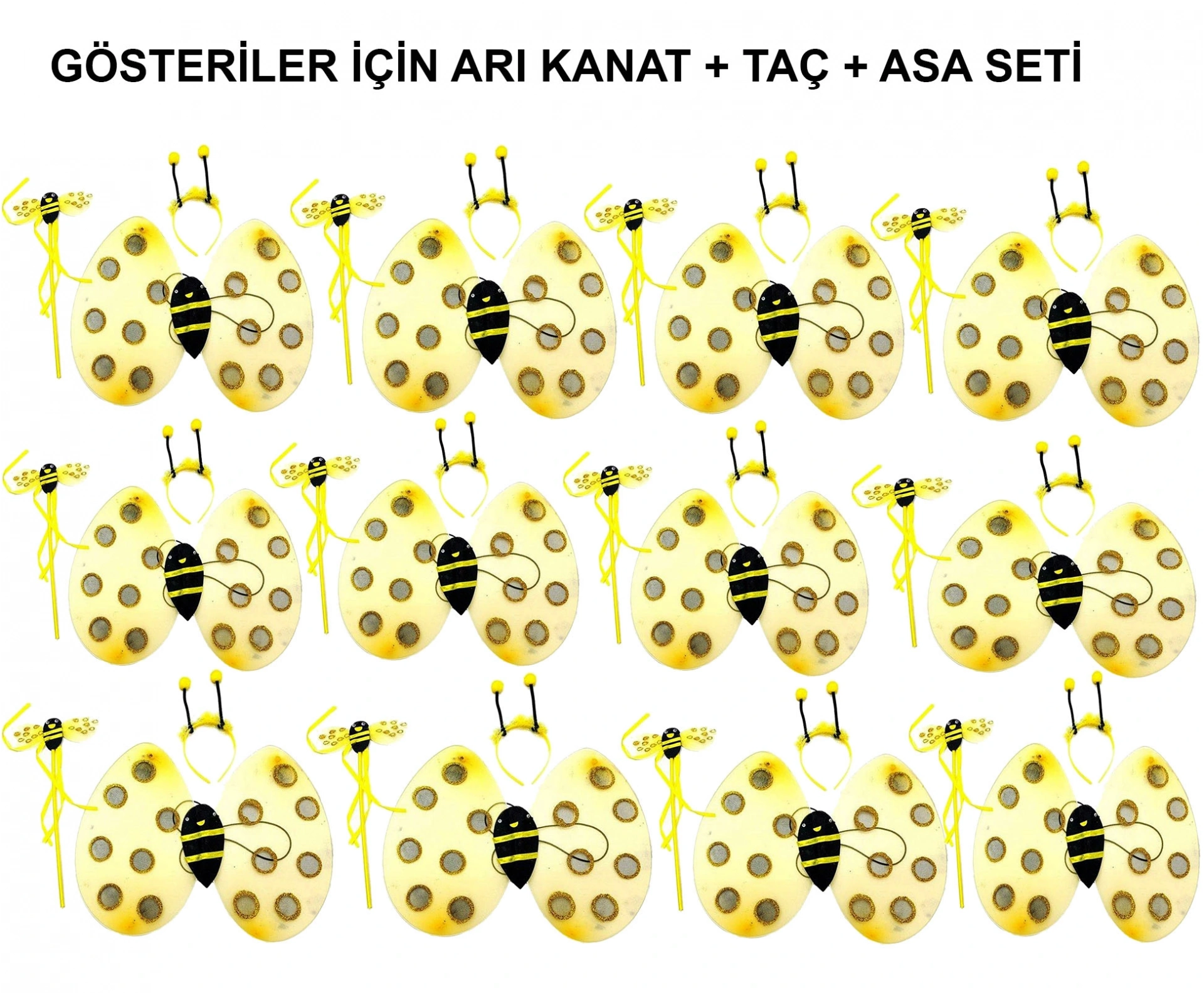 Okul Gösterileri İçin 1239li Arı Kanadı Seti - Etkinlik Kanatları - Lisinya