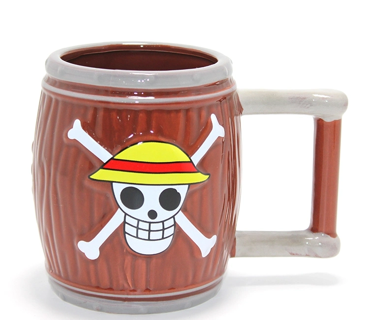 One Piece Hasır Şapka Korsanları 3d Fıçı Tasarımlı Kupa Bardak Alk4552 - Lisinya