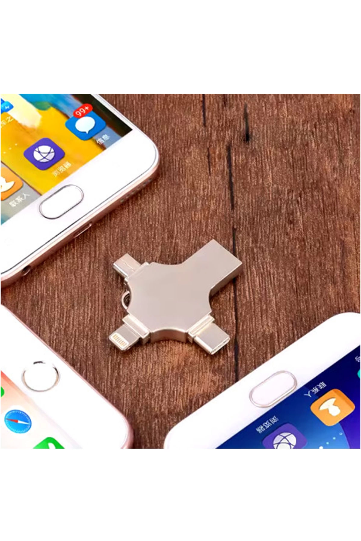 Otg 4in1 Cep Telefonu Çok Fonksiyonlu Usb Flash Bellek 64 Gb Type-c, Micro Sd Ve Kart Okuyucu - Lisinya
