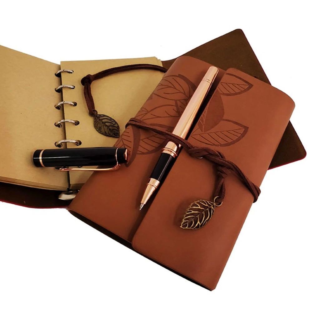 Özel Ahşap Kutulu Taba Deri Defter Ve Bakır Roller Kalem Set - Lisinya Özel Ahşap Kutulu Taba Deri Defter Ve Bakır Roller Kalem Set - Lisinya