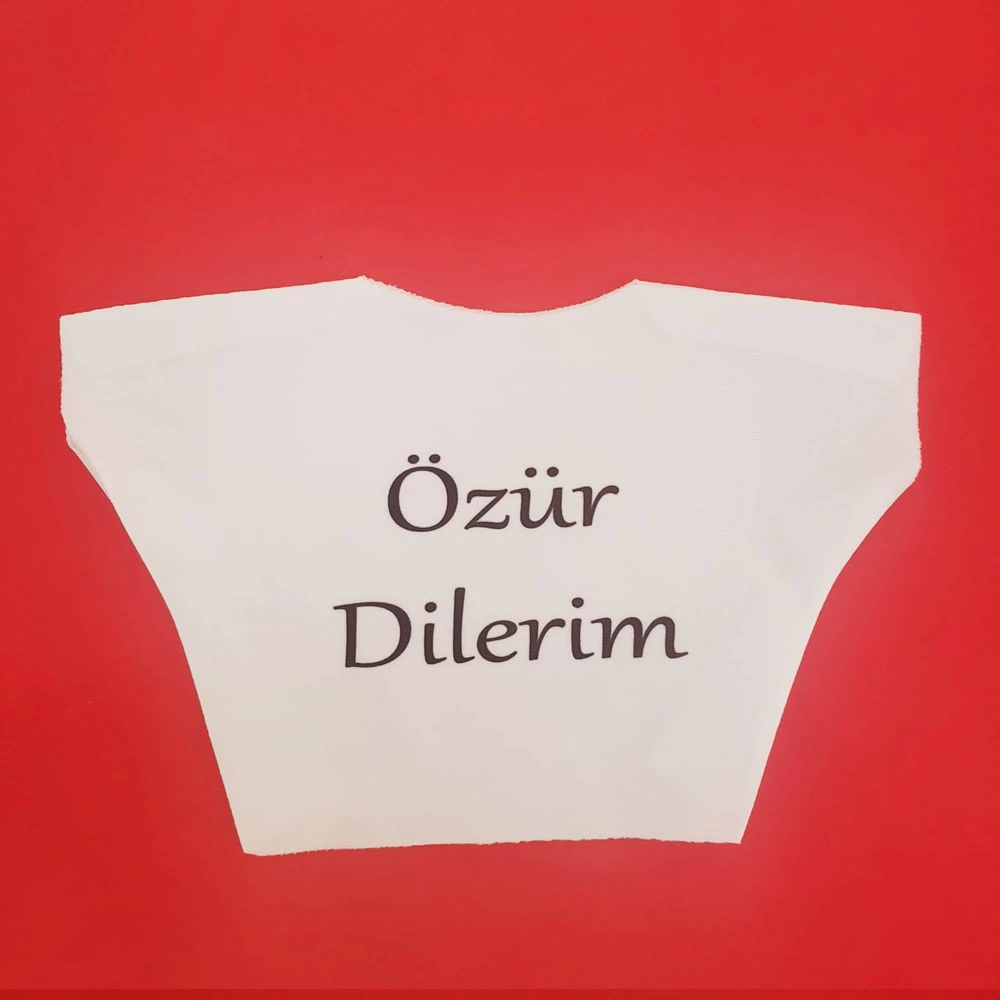 Özür Dilerim Yazılı Peluş Oyuncak Tişörtü - Lisinya Özür Dilerim Yazılı Peluş Oyuncak Tişörtü - Lisinya