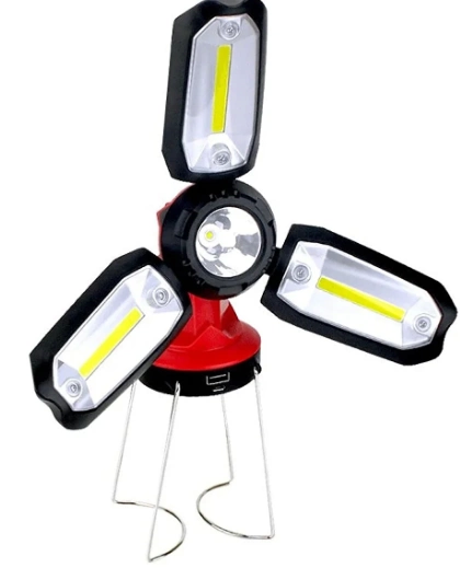 P-8801 Şarjlı Katlanabilir 3xcob Led+ 3w Led Çok Fonksiyonlu Kamp Feneri - Lisinya P-8801 Şarjlı Katlanabilir 3xcob Led+ 3w Led Çok Fonksiyonlu Kamp Feneri - Lisinya