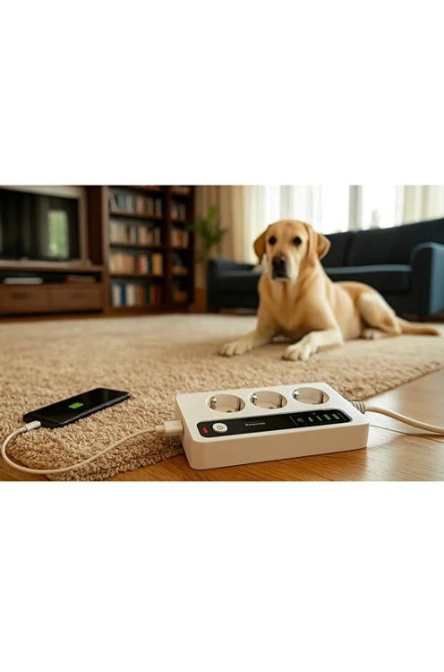 P10 3x Priz 3000w Akım Korumalı 4x Usb 2x Type-c Girişli Çoklu Priz - Lisinya