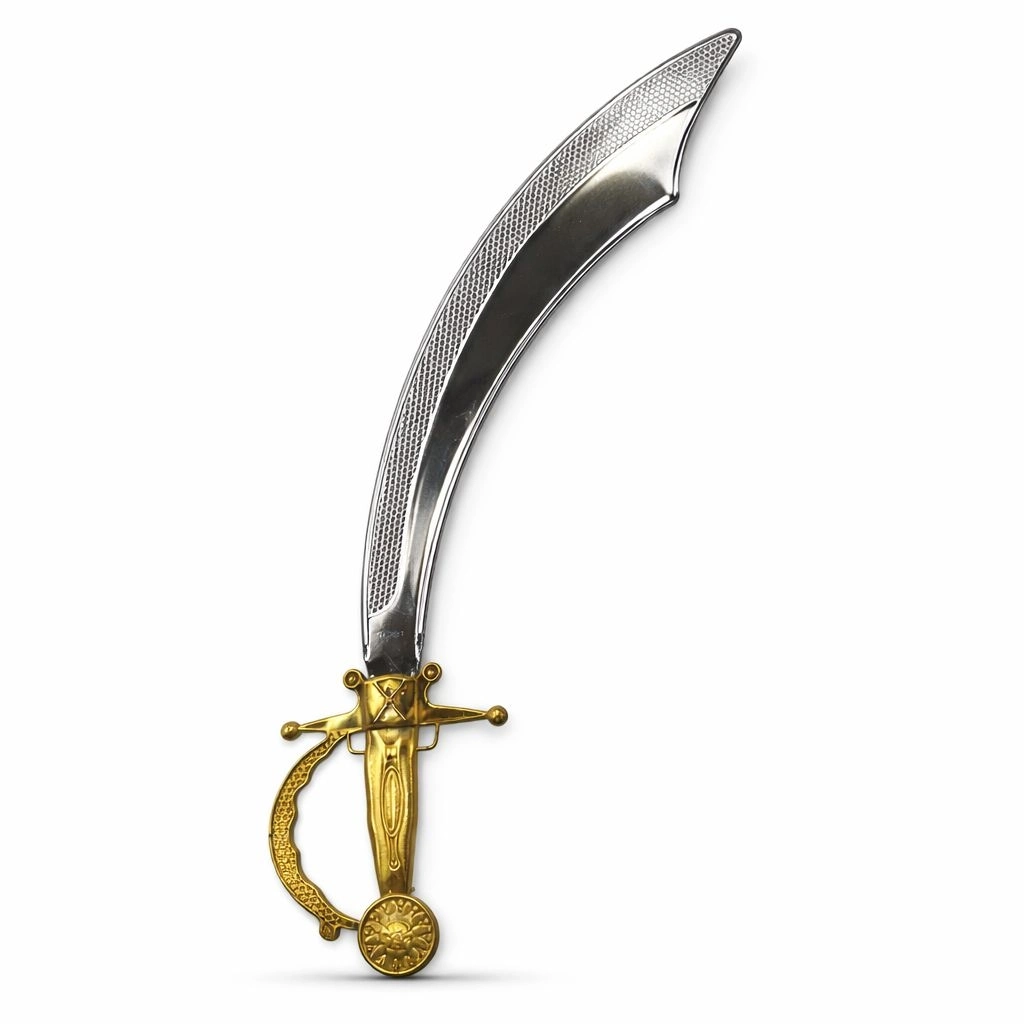 Parlak Metal Görünümlü Plastik Korsan Kılıcı 45 Cm - Lisinya