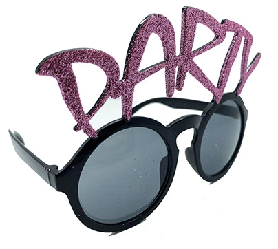 Party Yazılı Simli Pembe Renk Parti Gözlüğü 15x7 Cm - Lisinya Party Yazılı Simli Pembe Renk Parti Gözlüğü 15x7 Cm - Lisinya
