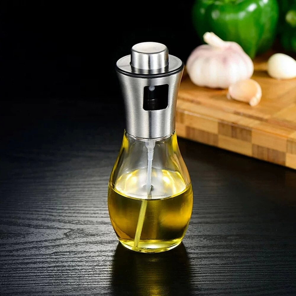 Paslanmaz Çelik Başlıklı Cam Spray Yağdanlık - Lisinya Paslanmaz Çelik Başlıklı Cam Spray Yağdanlık - Lisinya