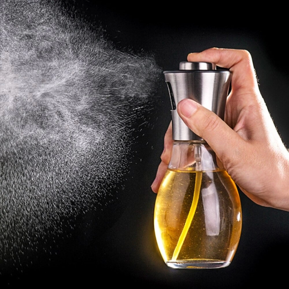 Paslanmaz Çelik Başlıklı Cam Spray Yağdanlık - Lisinya Paslanmaz Çelik Başlıklı Cam Spray Yağdanlık - Lisinya