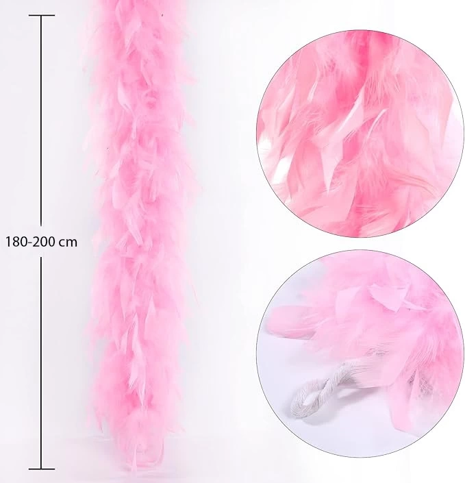 Pembe Renk Kabarık Kalın Otriş Boa Tüy 6 Cm Genişlik 180-200 Cm Uzunluk - Lisinya Pembe Renk Kabarık Kalın Otriş Boa Tüy 6 Cm Genişlik 180-200 Cm Uzunluk - Lisinya