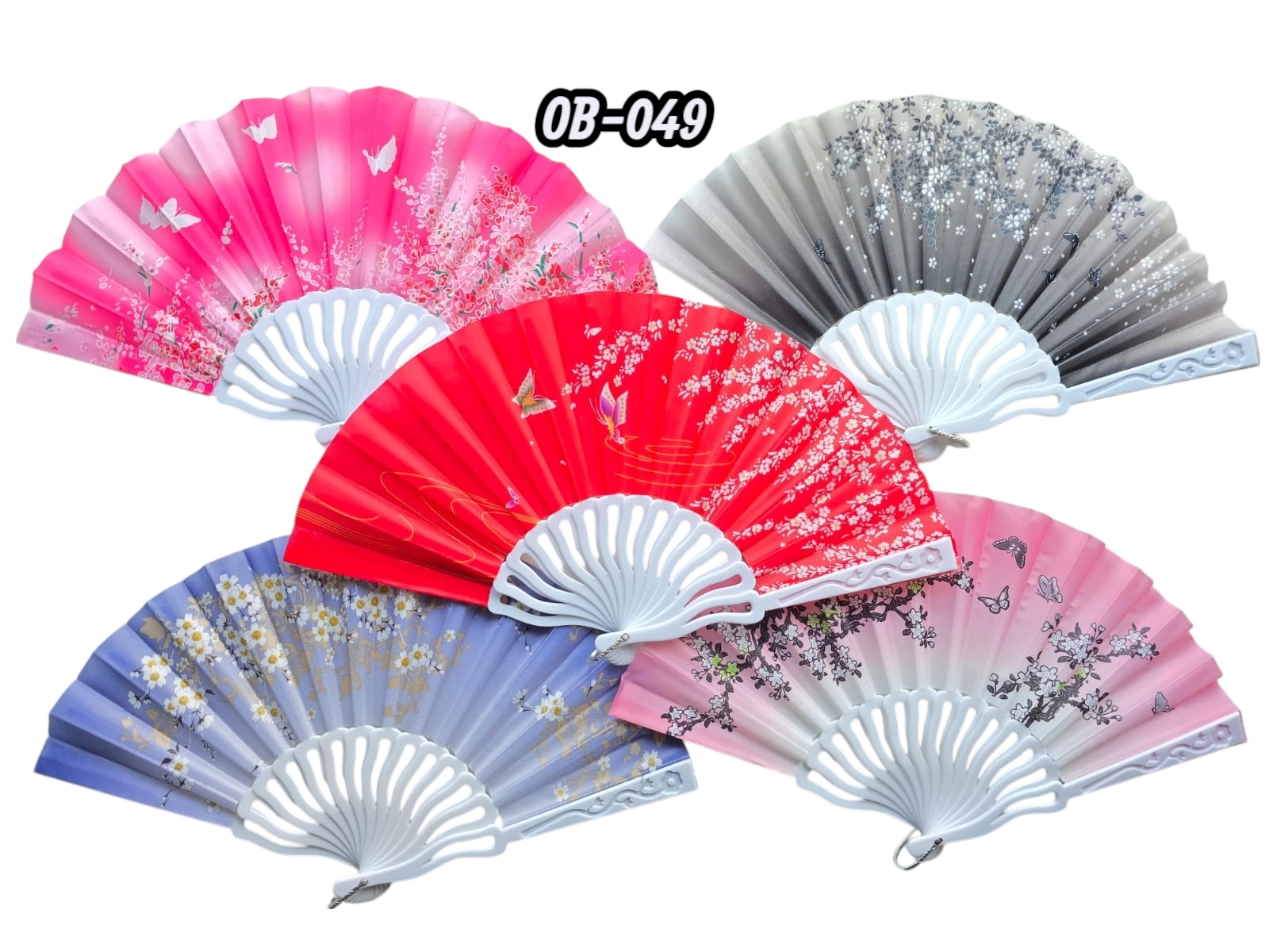 Plastik Kumaş Yelpaze 12'li Karışık Ob-049 - Lisinya