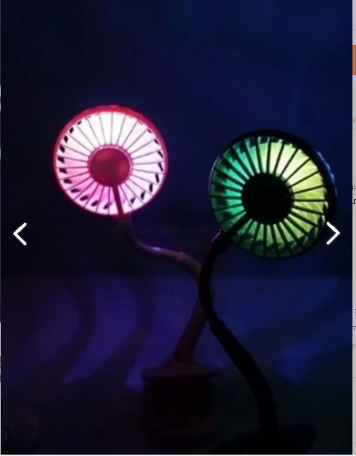 Portatif Işıklı Mini Klipsli Fan - Lisinya