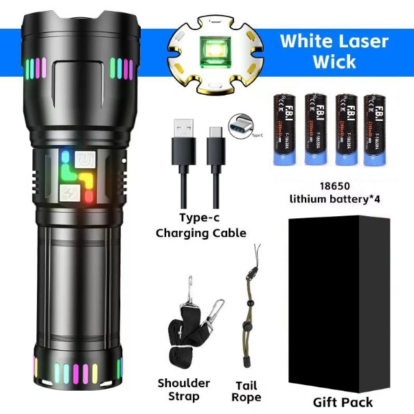 Pro F-3002 Alüminyum Tg Led Gece Şeritli Type-c Şarjlı El Feneri - Lisinya Pro F-3002 Alüminyum Tg Led Gece Şeritli Type-c Şarjlı El Feneri - Lisinya