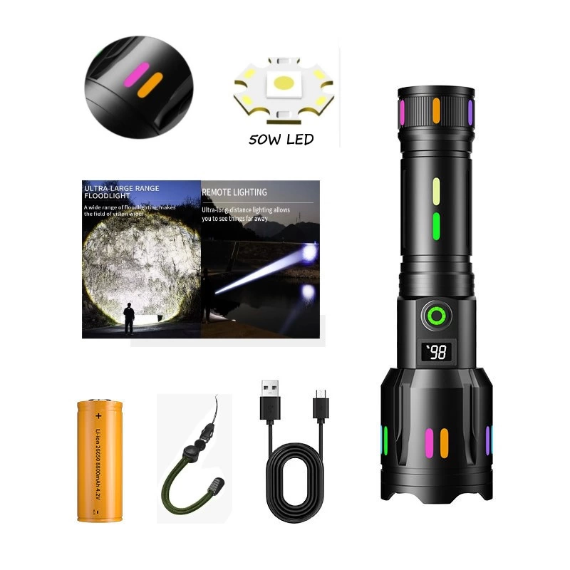 Ps-9885 Profesyonel Zoomlu 50w Şarjlı Powerbank Avcı Polis El Feneri - Lisinya Ps-9885 Profesyonel Zoomlu 50w Şarjlı Powerbank Avcı Polis El Feneri - Lisinya