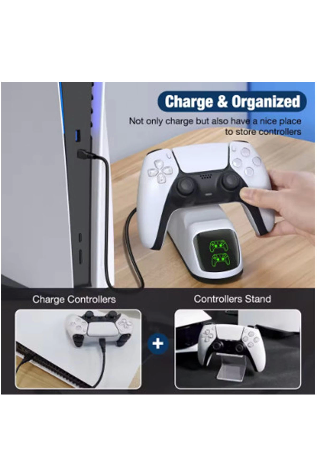 Ps5 Dualsense Şarj Istasyonu Playstation 5 Uyumlu Charging Station - Lisinya