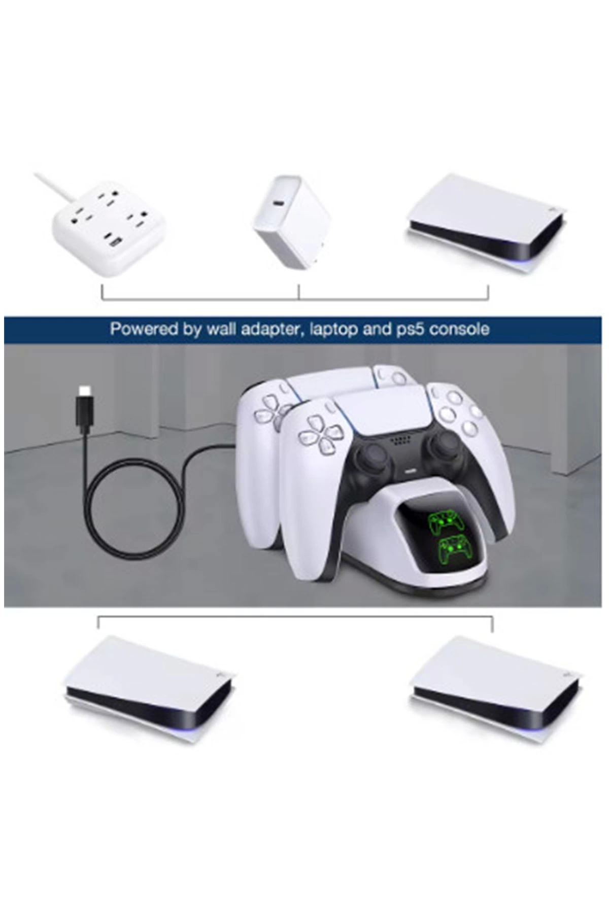 Ps5 Dualsense Şarj Istasyonu Playstation 5 Uyumlu Charging Station - Lisinya