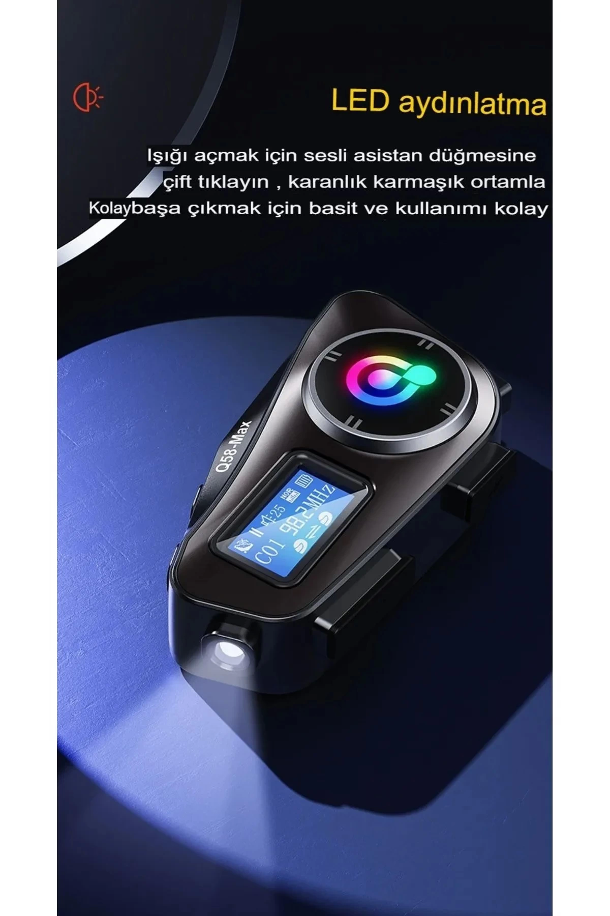 Q58-max Radyolu 2 Kişi Bağlantılı Bluetooth Kask Kulaklık Ekranlı Fenerli Müzik Ve Telsiz Intercom - Lisinya Q58-max Radyolu 2 Kişi Bağlantılı Bluetooth Kask Kulaklık Ekranlı Fenerli Müzik Ve Telsiz Intercom - Lisinya