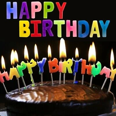 Rengarenk Happy Birthday Yazılabilen Doğum Günü Mumu - Lisinya