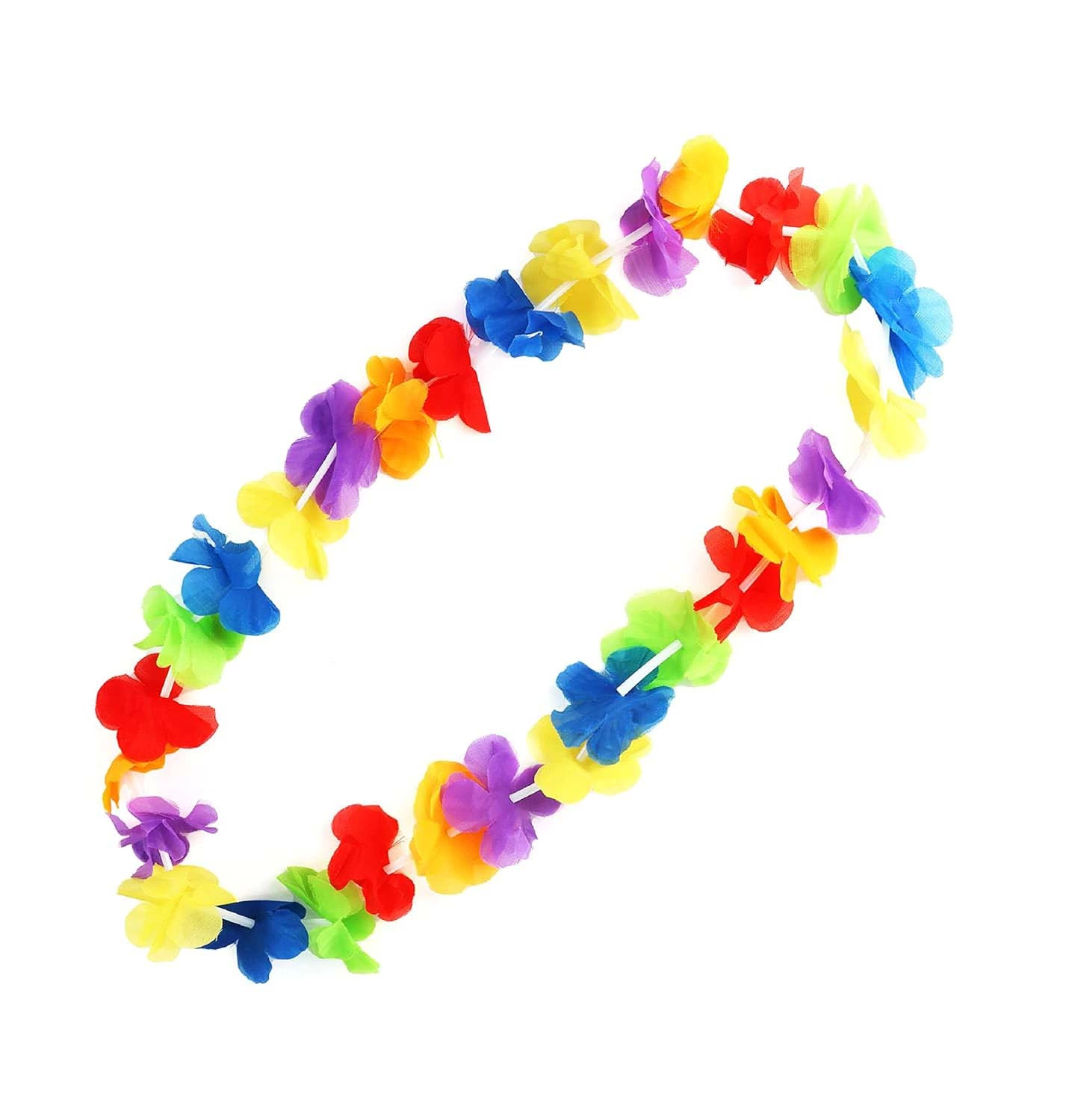 Hawaii Çiçekli Boyun Kolyesi - Renkli Tropikal Parti Leisi - Lisinya