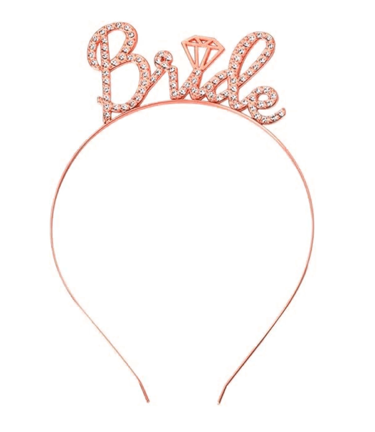 Rose Gold Renkli Taşlı “bride” Gelin Tacı – El Yazısı Yazı Tipiyle - Lisinya Rose Gold Renkli Taşlı “bride” Gelin Tacı – El Yazısı Yazı Tipiyle - Lisinya