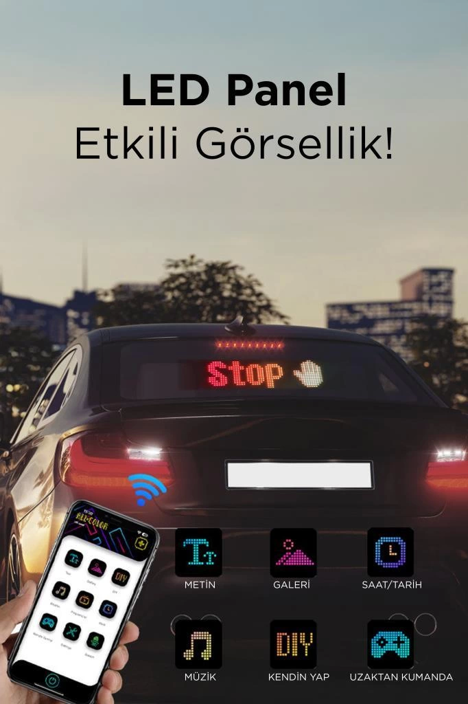 Rp1259 Led Matrix Panel 16x96cm Telefon Kontrollü Kayar Led Animasyon Aydınlatma - Lisinya Rp1259 Led Matrix Panel 16x96cm Telefon Kontrollü Kayar Led Animasyon Aydınlatma - Lisinya