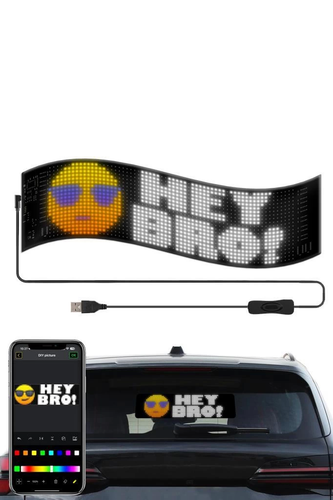Rp937 Led Matrix Panel 16x64cm Telefon Kontrollü Kayar Led Animasyon Aydınlatma - Lisinya Rp937 Led Matrix Panel 16x64cm Telefon Kontrollü Kayar Led Animasyon Aydınlatma - Lisinya