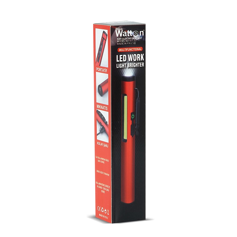 Şarjlı Mıknatıslı Çalışma Lambası Cep Feneri  Wt-307-s - Lisinya