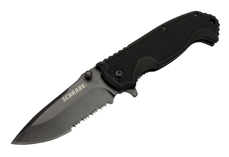 Schrade 5-1 Siyah Kamp Çakı 20cm- Yarı Otomatik, Testere Detaylı, Kemerlikli - Lisinya Schrade 5-1 Siyah Kamp Çakı 20cm- Yarı Otomatik, Testere Detaylı, Kemerlikli - Lisinya