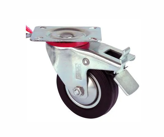 Servis Tekeri - Frenli Tablalı Siyah Döner - Çap 80 Mm - Lisinya