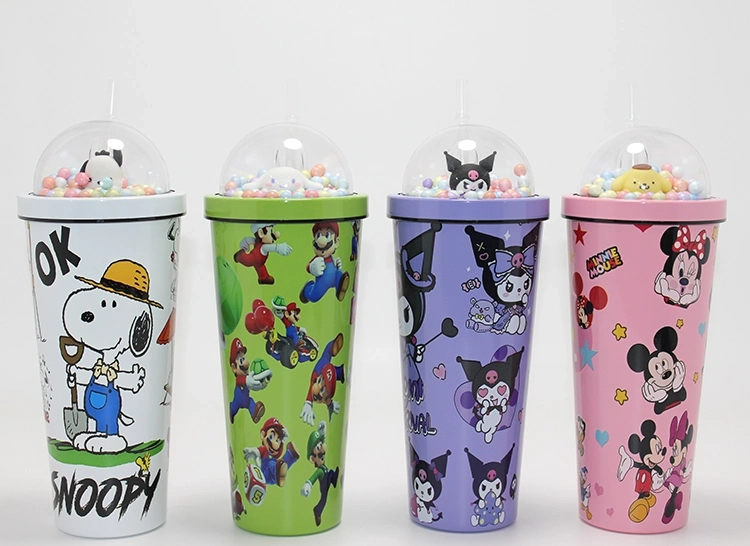 Sevimli Anime Karakterli Pipetli Termos & Suluk Alk4710 - Lisinya