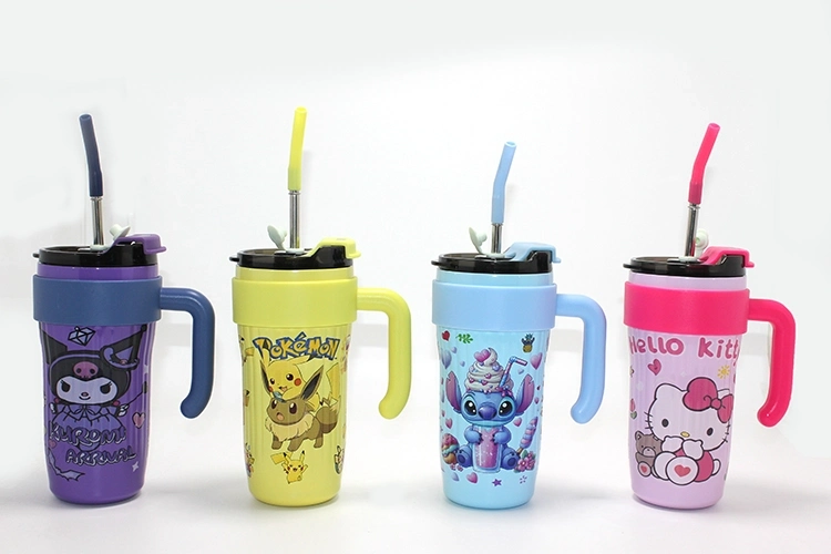 Sevimli Anime Karakterli Pipetli Termos & Suluk Alk4714 - Lisinya