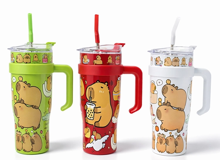 Sevimli Kapibara Pipetli Termos & Suluk Alk4711 - Lisinya